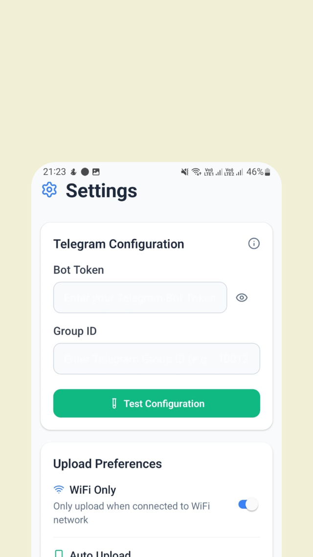GramPhoto backup dashboard showing synced photos and storage statistics