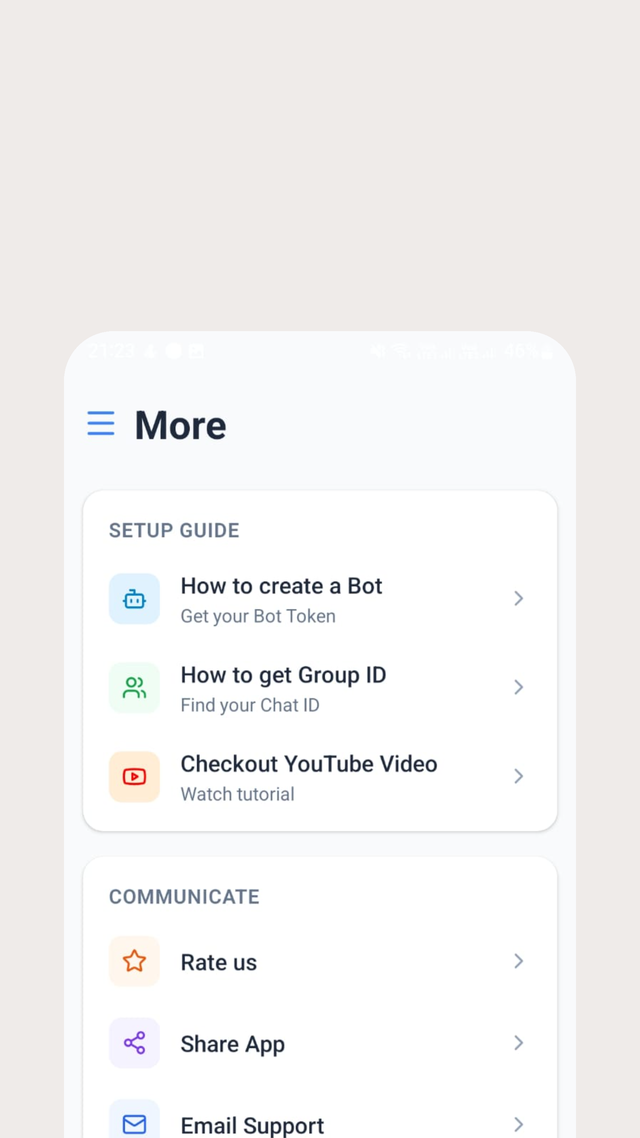 GramPhoto album view with sharing options